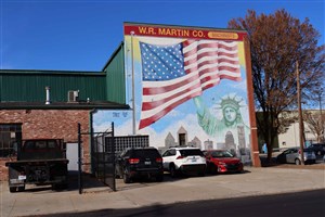 Patriotic Mural (Louisville Skyline)