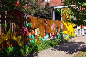 Longest Ave Fence Mural